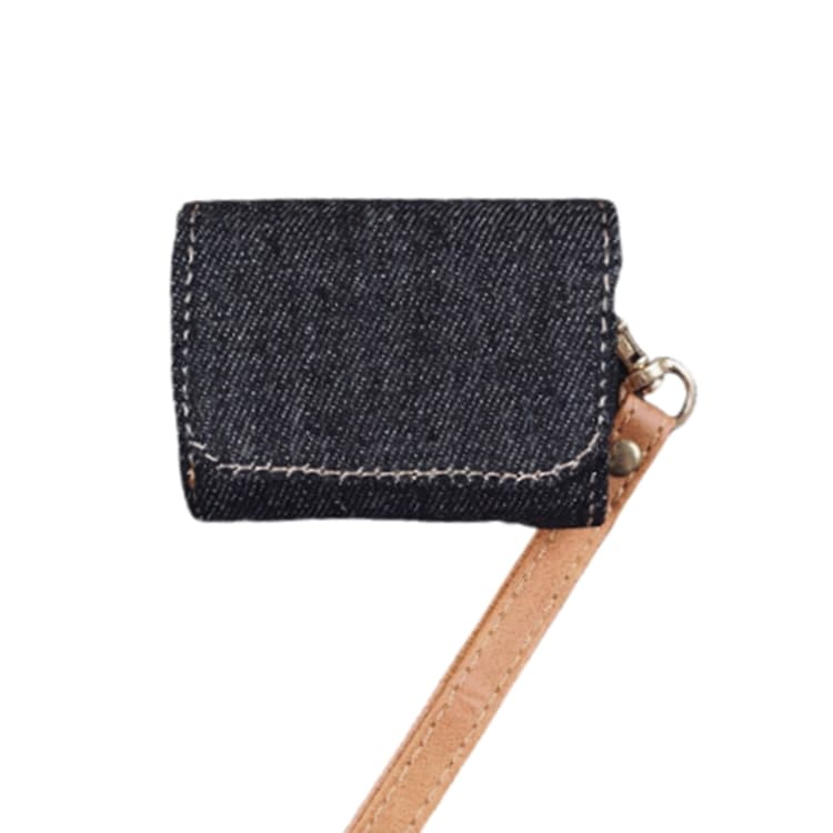 Borsa protettiva in PU con texture cowboy per AirPods 3 (Nero) - Immagine 1