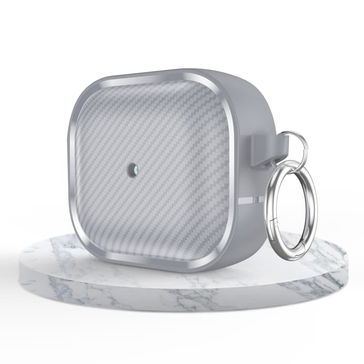 Custodia per auricolari AirPods 3 con trama in fibra di carbonio (grigio scuro) - Immagine 1