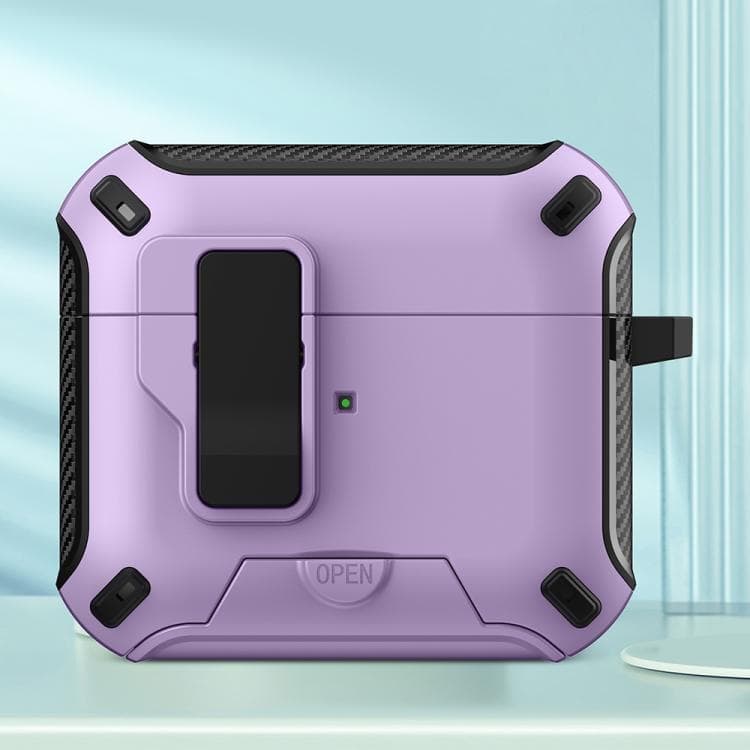 Custodia protettiva con supporto MagSafe per auricolari wireless Bluetooth AirPods 3 (Viola) - Immagine 1