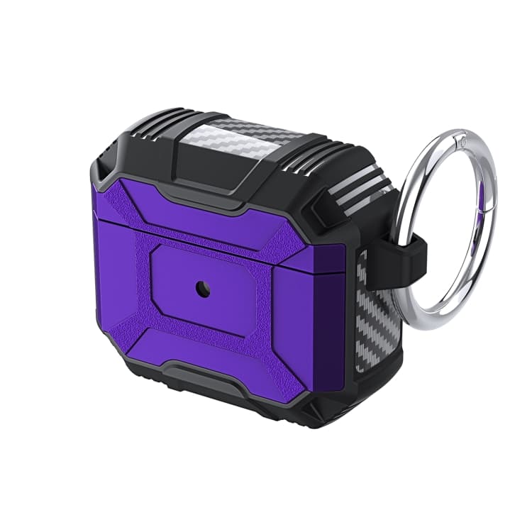 Custodia protettiva per AirPods 4 Battle Armor con protezione antiurto ai quattro angoli (Viola) - Immagine 1