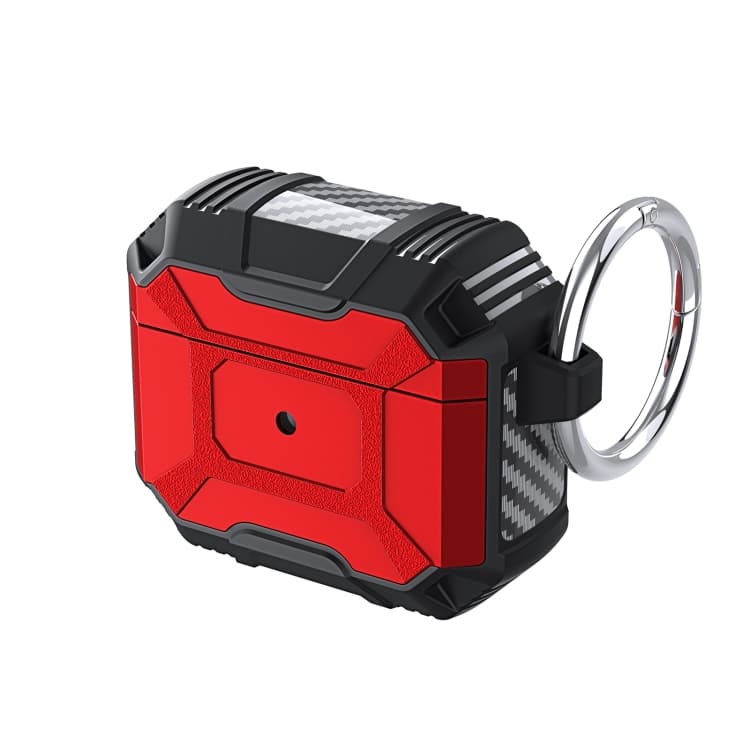 Custodia protettiva per AirPods 4 Battle Armor con protezione antiurto ai quattro angoli (Rosso) - Immagine 1