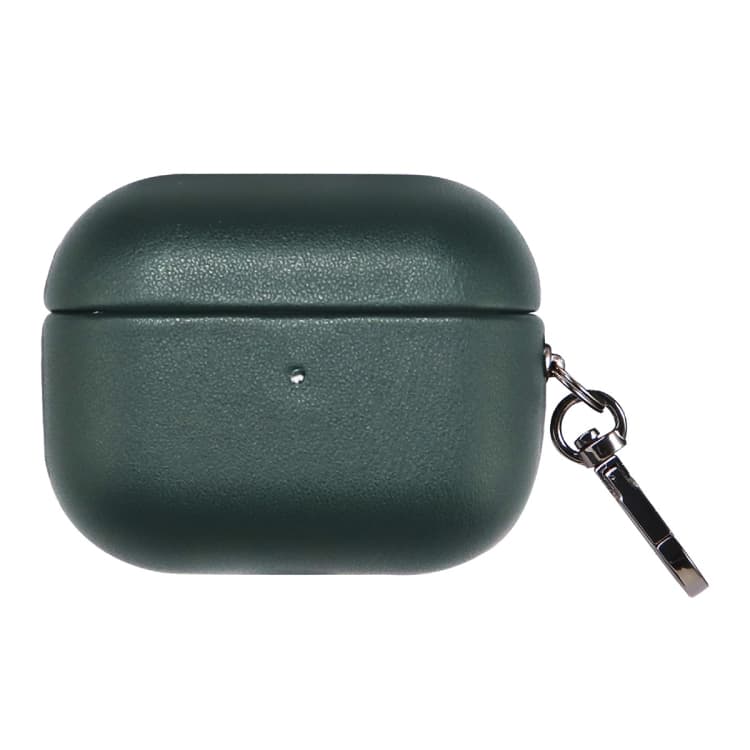 Custodia protettiva in PU lucido per AirPods 4, custodia per auricolari wireless Bluetooth (verde scuro) - Immagine 1