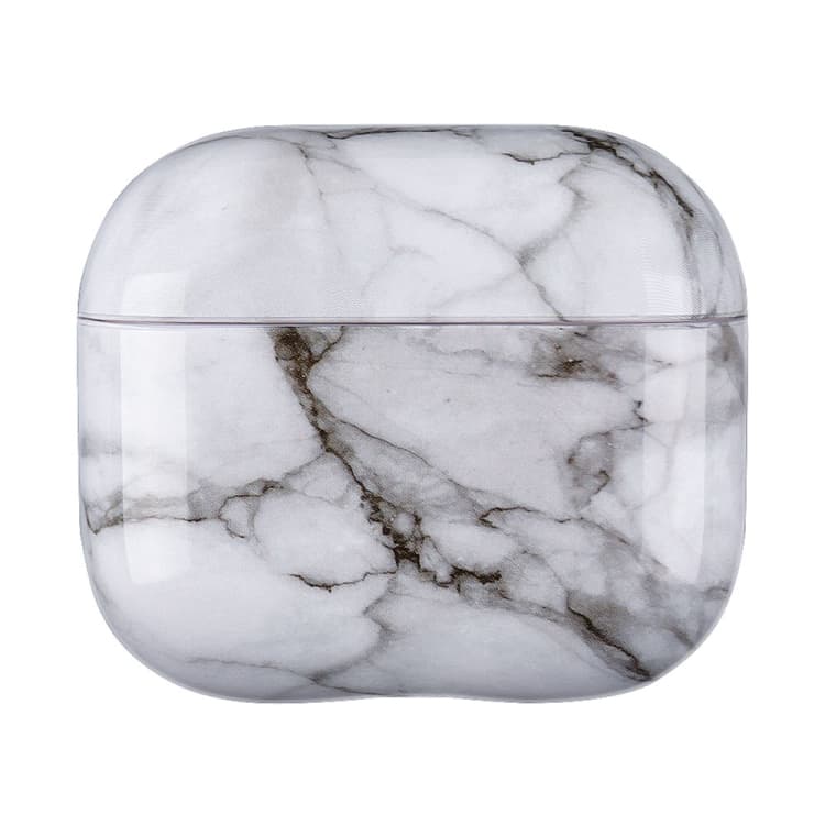 Custodia protettiva in TPU con motivo marmo per AirPods 4 (Grigio Bianco S03) - Immagine 1