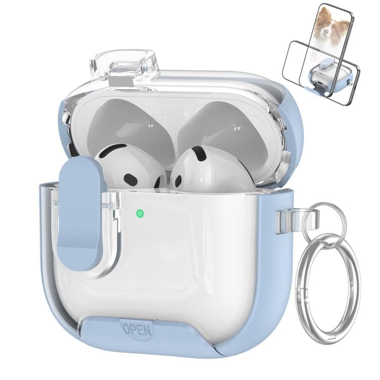 Custodia per auricolari PC Serie Starchain per AirPods 4 con supporto (Azzurro chiaro) - Immagine 1