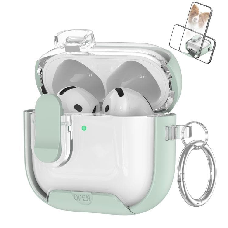 Custodia per auricolari AirPods 4 Serie Starchain in PC con supporto (Mint Green) - Immagine 1