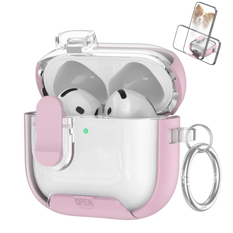 Custodia per auricolari PC Serie Starchain per AirPods 4 con supporto (Rosa) - Immagine 1