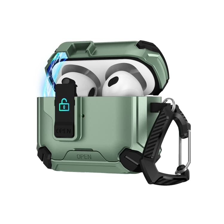 Custodia per auricolari magnetici MagSafe per AirPods 4, due colori (Nero Verde Scuro) - Immagine 1