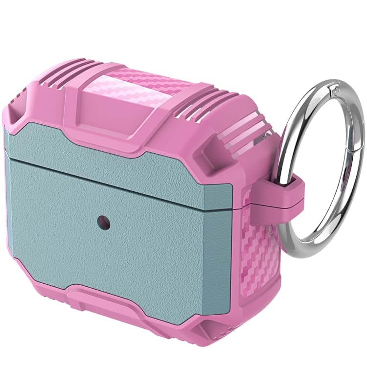 Custodia protettiva antiurto per auricolari wireless AirPods 4 (Grigio Verde + Rosa) - Immagine 1