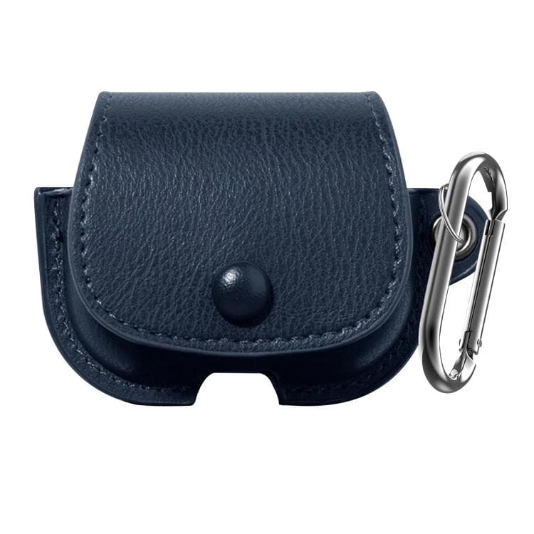 Per AirPods Pro 2 / 1 Custodia protettiva per auricolari in pelle PU stile zaino con moschettone (Blu) - Immagine 1