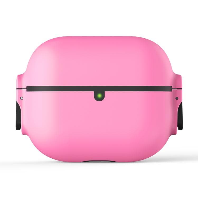 Custodia protettiva per auricolari AirPods Pro 2 con interruttore a molla bilaterale e moschettone (Rosa) - Immagine 1