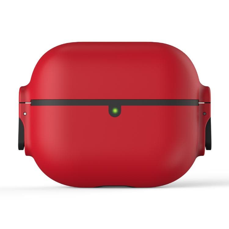 Custodia protettiva per auricolari AirPods Pro 2 con interruttore a molla bilaterale e moschettone (Rosso) - Immagine 1