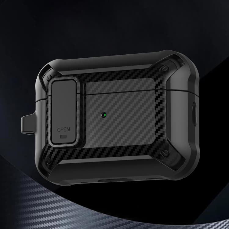 Custodia protettiva per auricolari in fibra di carbonio Bumblebee per AirPods Pro 2 (Nero) - Immagine 1