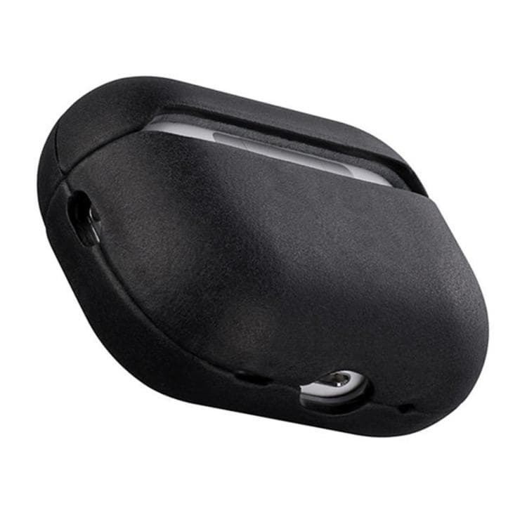 Custodia protettiva in pelle vera Crazy Horse per auricolari AirPods Pro 2 (Nero) - Immagine 1
