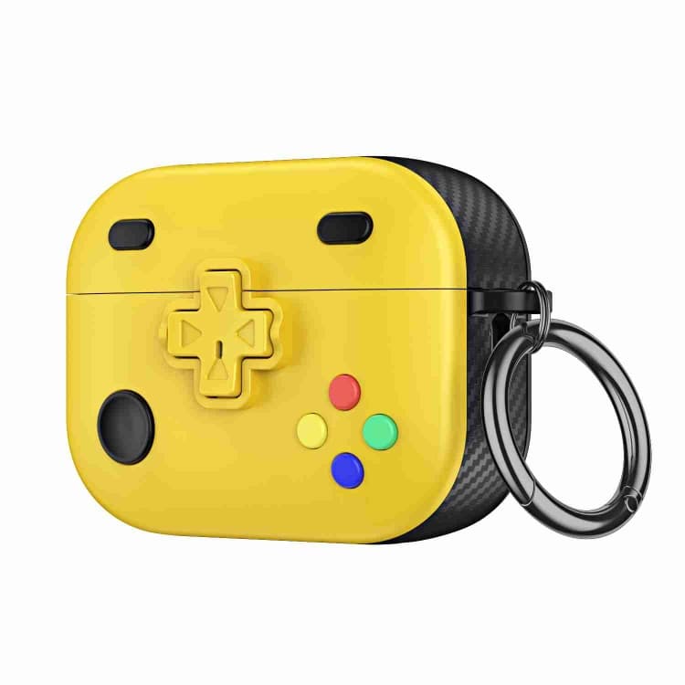 Custodia protettiva per auricolari wireless a forma di console di gioco per AirPods Pro 2 (Giallo) - Immagine 1