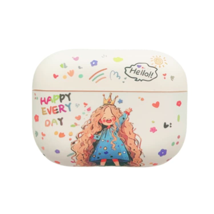 Custodia in TPU opaca per AirPods Pro 2 con motivo femminile (Corona) - Immagine 1