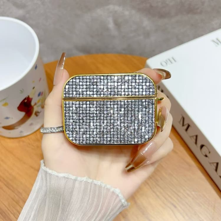 Custodia protettiva glitterata per auricolari wireless AirPods Pro 2 (Grigia) - Immagine 1