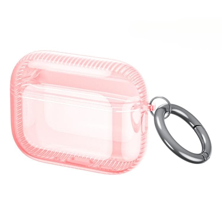 Custodia per auricolari Airpods Pro 2 con cuscino d'aria integrato, antiurto e copertura totale (rosa traslucido) - Immagine 1
