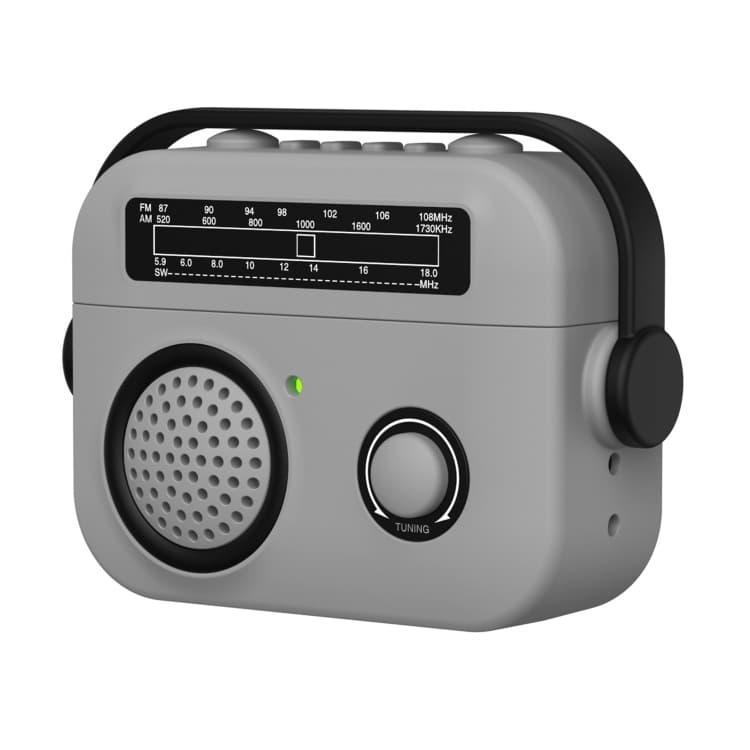 Custodia protettiva antiurto in stile radio per auricolari wireless Bluetooth AirPods Pro 2 (grigio chiaro) - Immagine 1