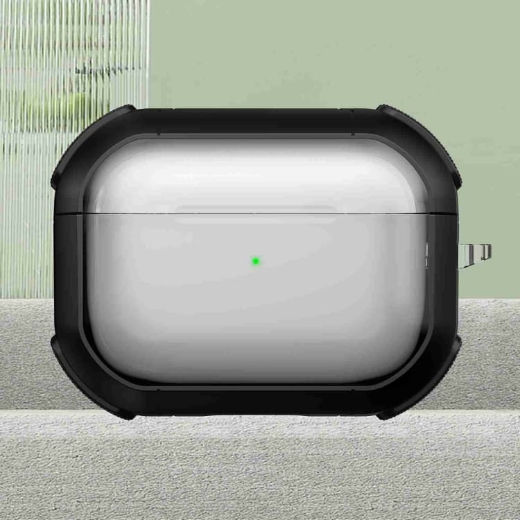 Custodia protettiva trasparente Thunder per auricolari wireless AirPods Pro 2 (Nero) - Immagine 1
