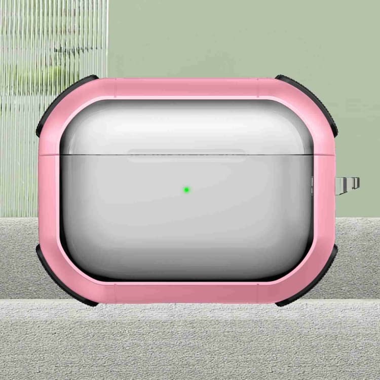 Custodia protettiva trasparente Thunder per auricolari wireless AirPods Pro 2 (Rosa) - Immagine 1