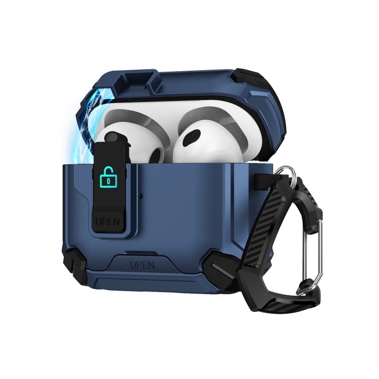 Custodia magnetica MagSafe per auricolari AirPods Pro 2, due colori (nero blu) - Immagine 1