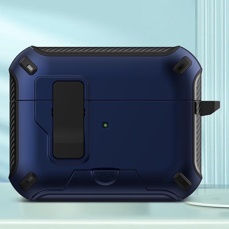 Custodia protettiva con supporto MagSafe per auricolari Bluetooth wireless AirPods Pro 2 (Blu) - Immagine 1