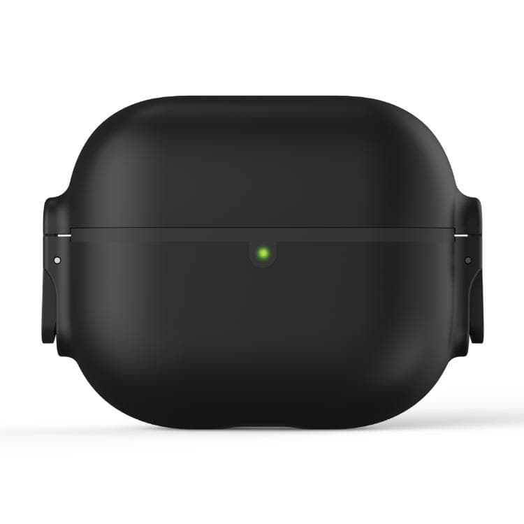 Custodia protettiva per auricolari AirPods Pro 3 con interruttore bilaterale a molla e moschettone (Nero) - Immagine 1