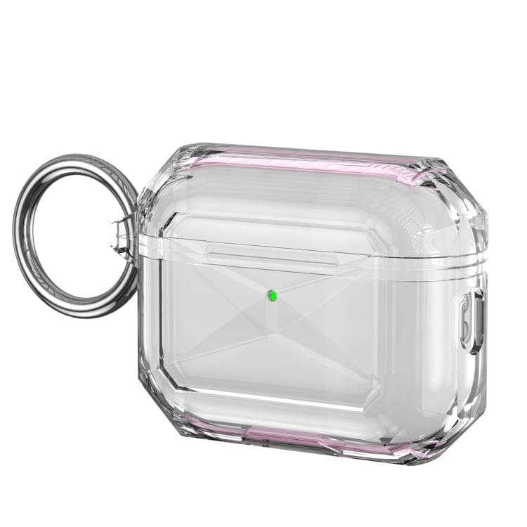 Custodia protettiva trasparente in TPU a contrasto di colore per AirPods Pro 3 (Rosa) - Immagine 1