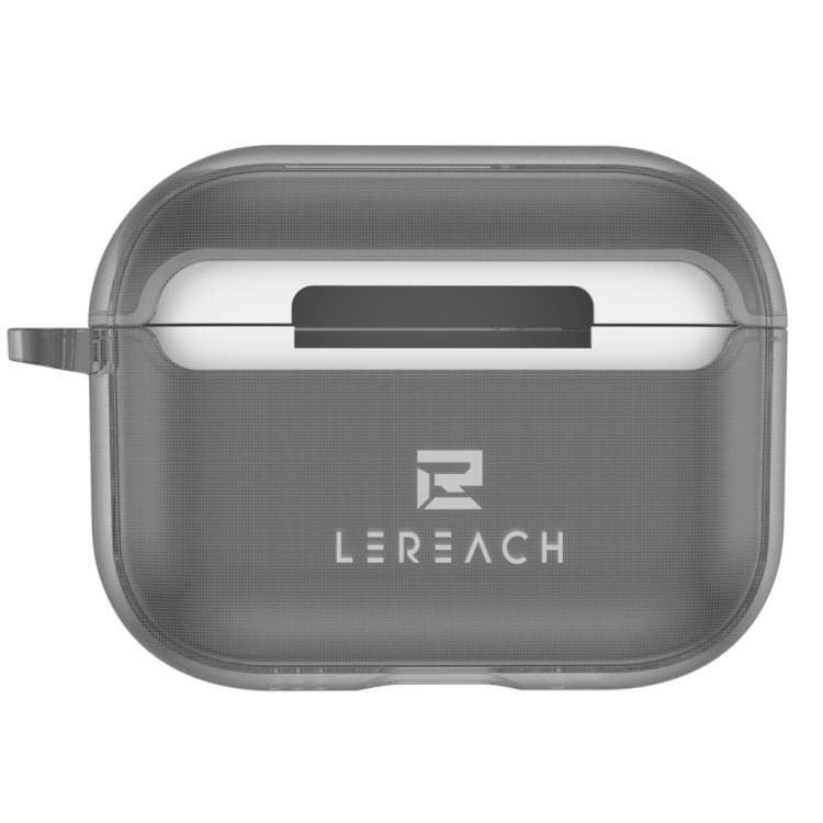 Custodia per auricolari wireless AirPods Pro 3 LeReach Mega Series Edizione Trasparente con gancio (Nero Trasparente) - Immagine 1