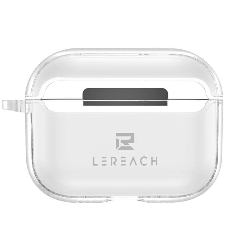 Custodia per auricolari wireless AirPods Pro 3 LeReach Mega Series Edizione Trasparente con gancio (Bianco Trasparente) - Immagine 1