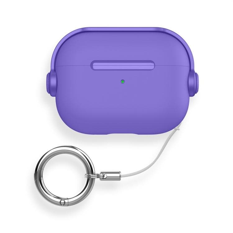 Custodia protettiva ibrida TPU+PC per AirPods Pro 3 con anello e cordino (Viola Affascinante) - Immagine 1