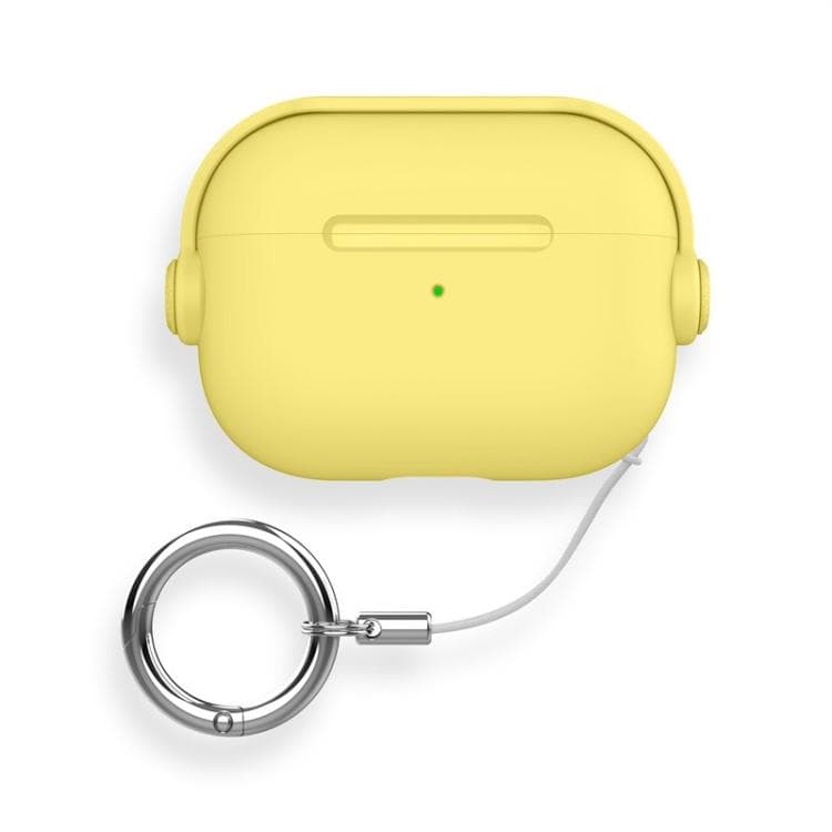 Custodia protettiva ibrida TPU+PC per AirPods Pro 3 con anello e cordino (Giallo Limone) - Immagine 1