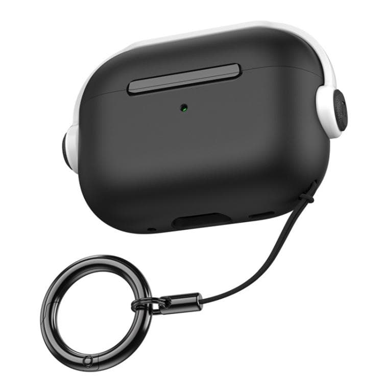 Custodia protettiva in TPU per auricolari AirPods Pro 3 con moschettone (Nero/Bianco) - Immagine 1