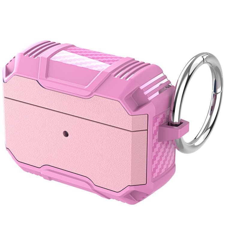 Custodia in TPU e PC ibrido con gancio per auricolari wireless AirPods Pro 3 (Rosa) - Immagine 1