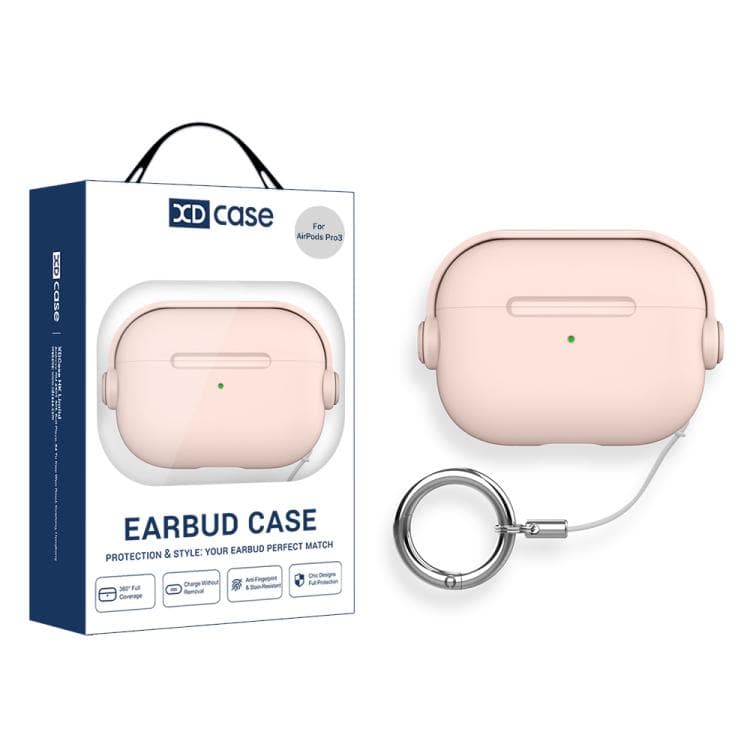 Custodia per AirPods Pro 3 XDcase Music Boy Macaron con Anello e Fibbia (Rosa) - Immagine 1