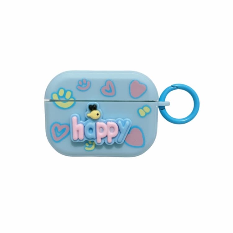 Custodia in PC con texture 3D Fresh per auricolari AirPods Pro (Blu) - Immagine 1
