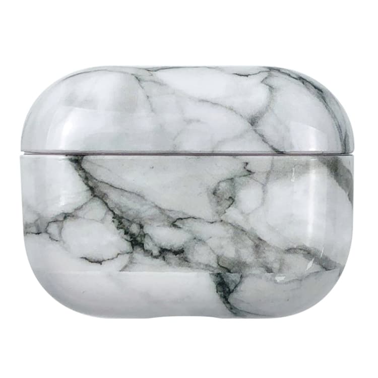Custodia protettiva in vinile ad acqua marmorizzata per AirPods Pro (Bianco Grigio) - Immagine 1