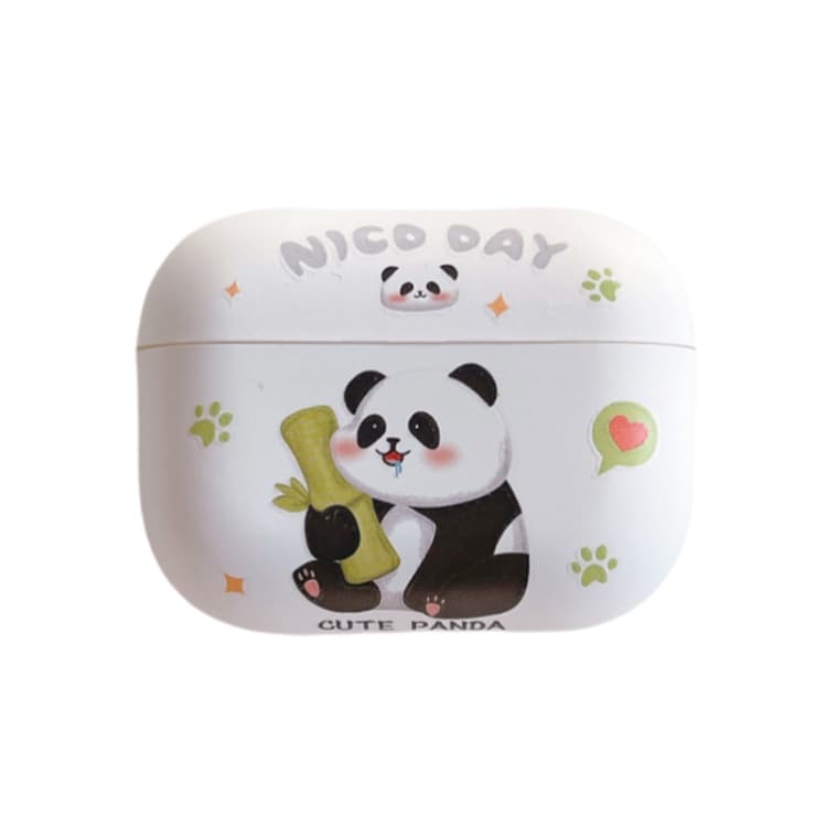 Custodia in TPU satinata per auricolari AirPods Pro con motivo Panda (Panda carino) - Immagine 1