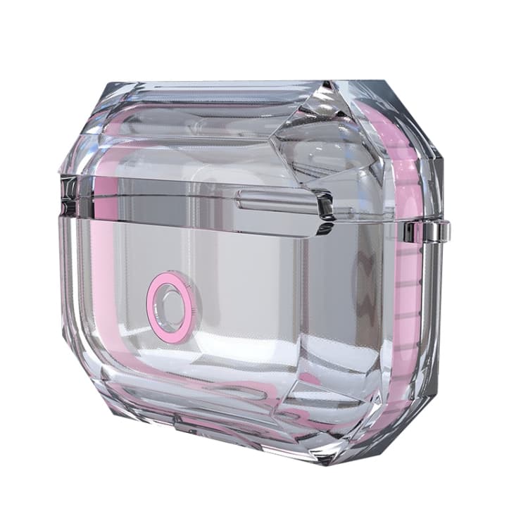 Per AirPods Pro RJT-AP-03 Custodia trasparente morbida in TPU per auricolari Bluetooth (Rosa) - Immagine 1