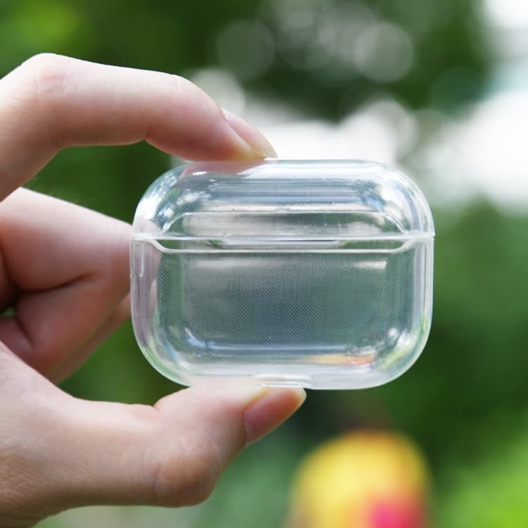 Custodia protettiva trasparente in TPU per auricolari AirPods Pro senza gancio - Immagine 1