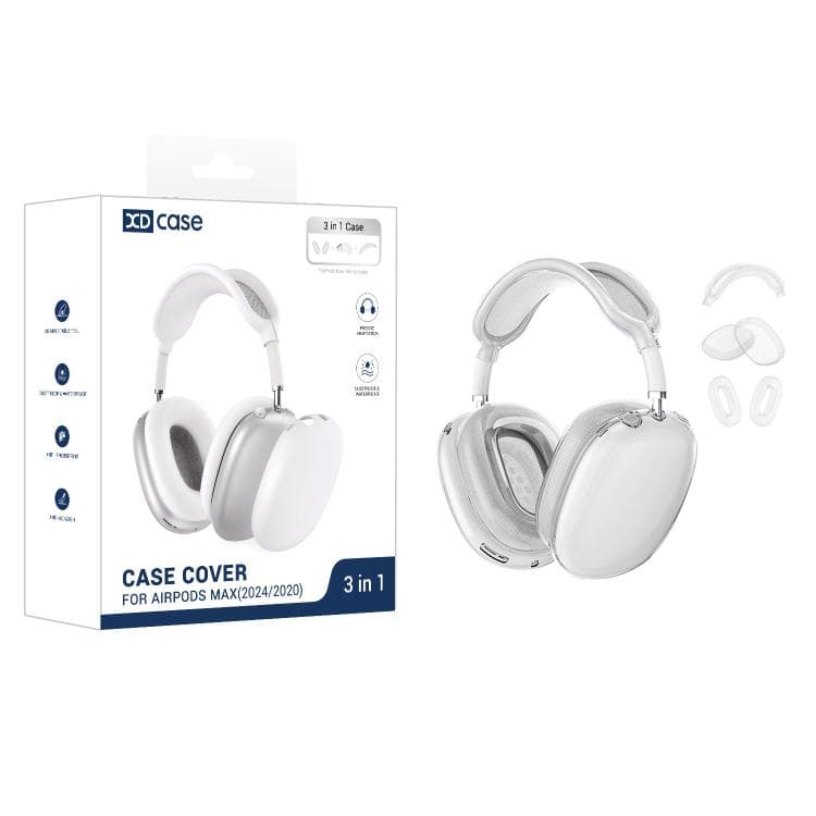 Custodia protettiva per cuffie in TPU 3 in 1 XDcase per Apple AirPods Max / Max 2 (Trasparente) - Immagine 1
