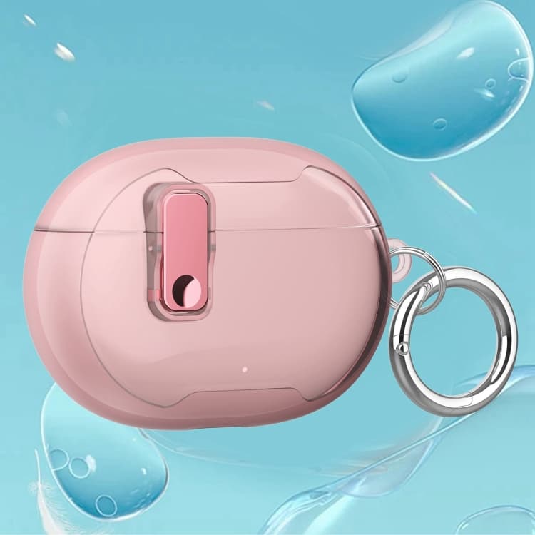 Custodia protettiva in acrilico elettroplaccato trasparente per auricolari For Apple Beats Studio Buds / Buds+ (Rosa)