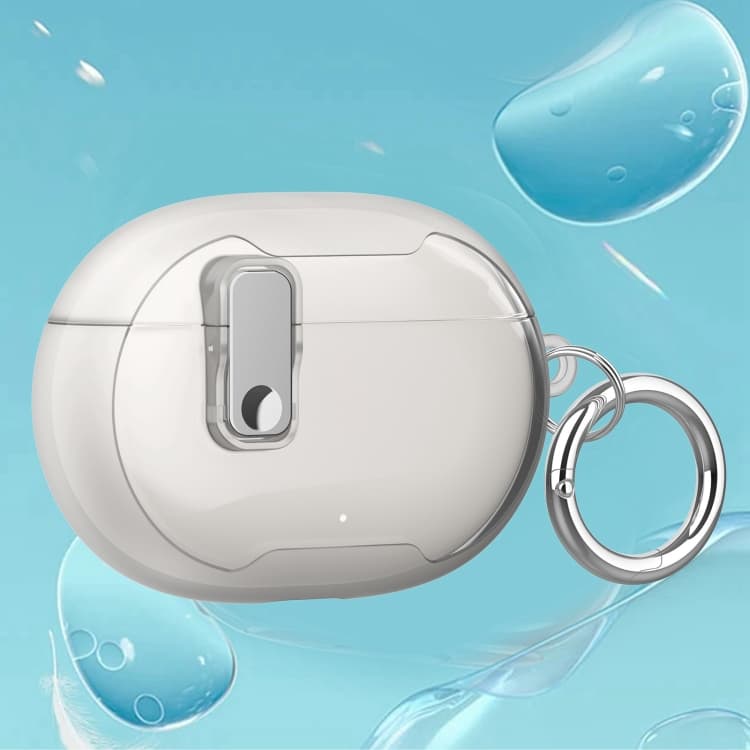 Custodia protettiva in acrilico elettroplaccato trasparente per auricolari For Apple Beats Studio Buds / Buds+ (Bianco)