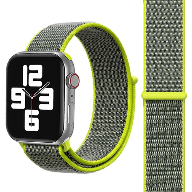 Cinturino per orologio in nylon semplice e alla moda con bacchetta magica per Apple Watch 46mm / 49mm / 45mm / 44mm (Verde) - Immagine 1