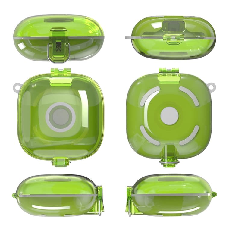 Custodia protettiva in PC rigido trasparente per Beats Fit Pro con laccetto (Giallo trasparente) - Immagine 1