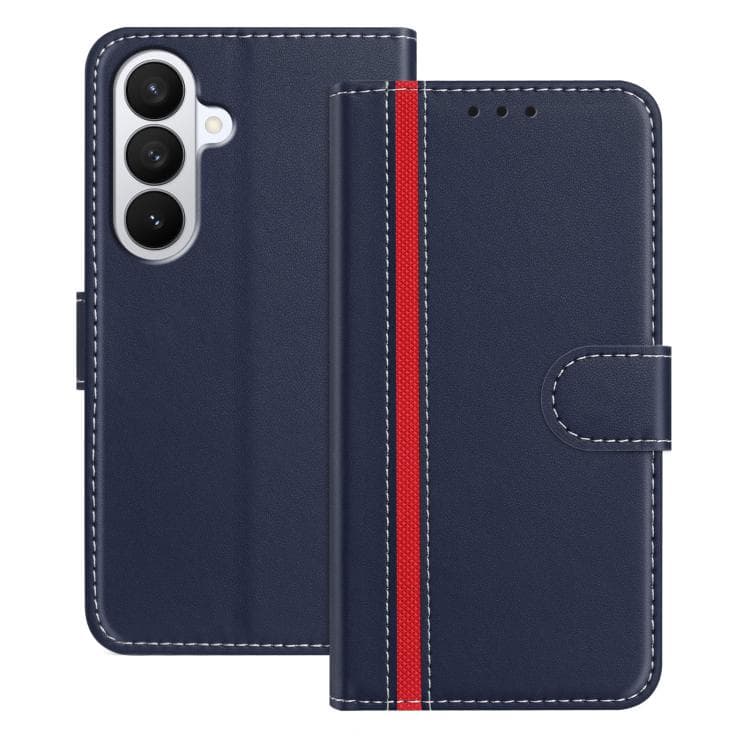 For Galaxy S26 5G Color Block Card Slots Vegan Leather Phone Case(Blue) - Immagine 1