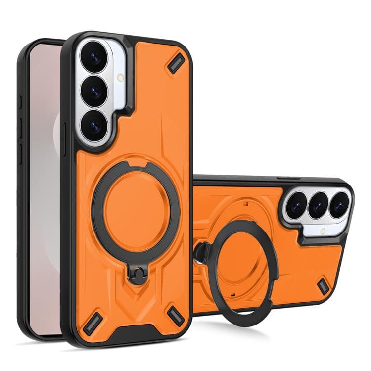 For Galaxy S26 5G Dijia Rotating Bracket Magnetic Phone Case(Orange) - Immagine 1