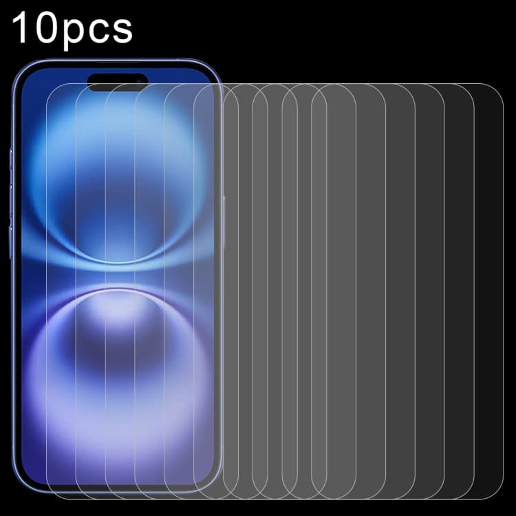 For iPhone 16 10pcs 0.26mm 9H 2.5D Tempered Glass Film - Immagine 1