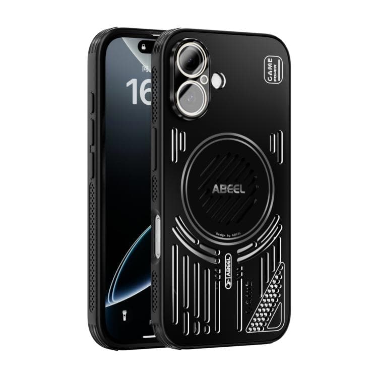 For iPhone 16 ABEEL Ice Fox Series Magsafe Heat Sink Cooling Phone Case(Black) - Immagine 1