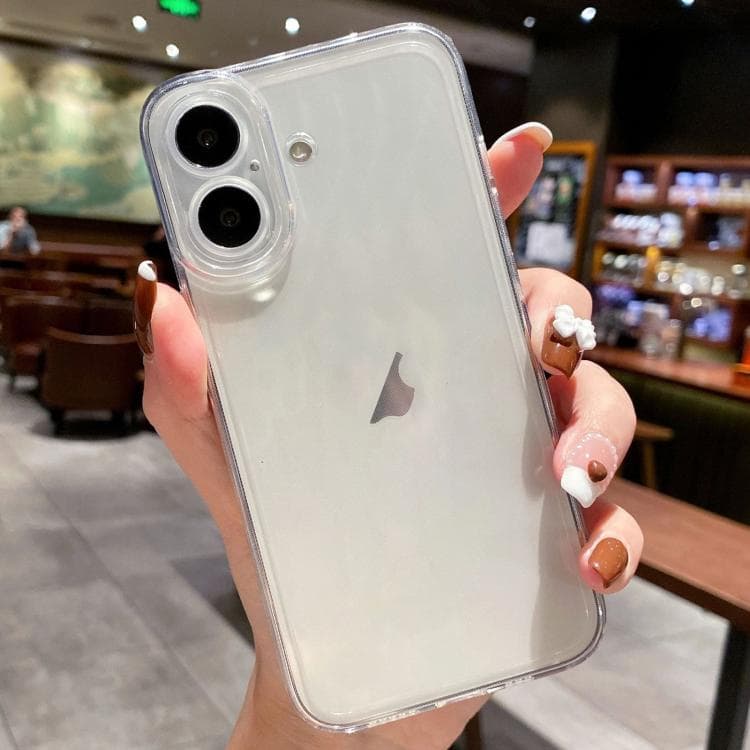 For iPhone 16 Angel Eye Straight Edge Full Cover TPU Phone Case(Transparent) - Immagine 1
